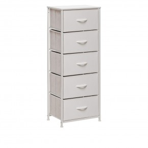 Комод Leset Линкс 5 ящ. (к/з), Каркас Белый, ящики Белые в Ревде - revda.mebel24.online | фото 3