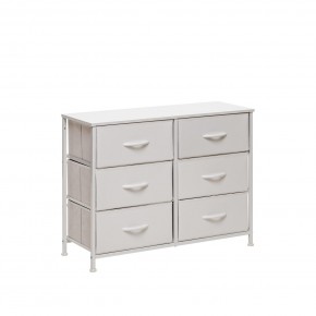 Комод Leset Линкс 6 ящ. (к/з), Каркас Белый, ящики Белые в Ревде - revda.mebel24.online | фото 3
