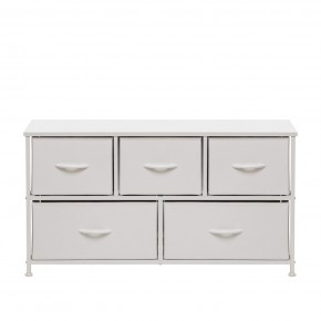 Комод Leset Линкс широкий (к/з), Каркас Белый, ящики Белые в Ревде - revda.mebel24.online | фото 1