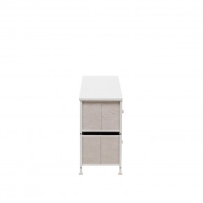 Комод Leset Линкс широкий (к/з), Каркас Белый, ящики Белые в Ревде - revda.mebel24.online | фото 4