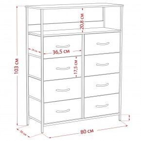 Комод Leset Локи 8 ящ. с полкой в Ревде - revda.mebel24.online | фото 12