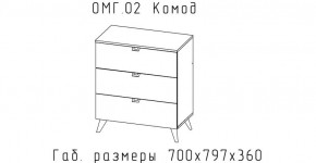 ОМЕГА Комод малый (ЦРК.ОМГ.02) в Ревде - revda.mebel24.online | фото 2