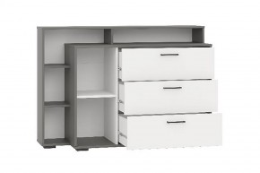 Комод с дверкой и тремя ящиками (графит/белый) в Ревде - revda.mebel24.online | фото 2