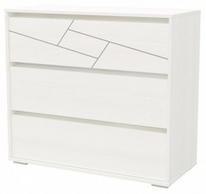АДЕЛИНА Комод с тремя ящиками (рамух белый) в Ревде - revda.mebel24.online | фото