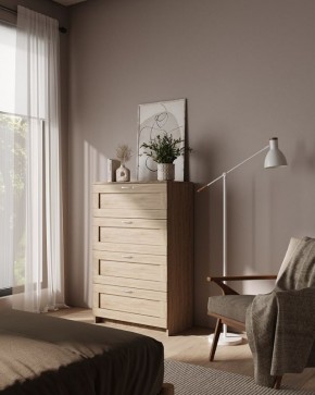 Комод СИРИУС с четырьмя ящиками, цвет Дуб Сонома в Ревде - revda.mebel24.online | фото