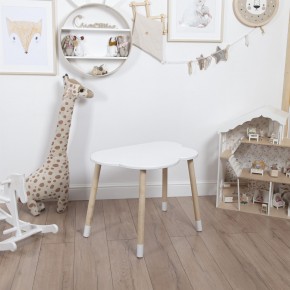 Комплект детский стол ОБЛАЧКО и стул ОБЛАЧКО ROLTI Baby (белая столешница/белое сиденье/береза ножки) в Ревде - revda.mebel24.online | фото