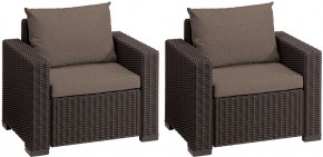 Комплект кресел Калифорния (California chair) коричневые в Ревде - revda.mebel24.online | фото 2