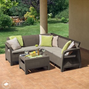 Комплект мебели угловой Корфу Релакс Сет (CORFU II RELAX SET) коричневый в Ревде - revda.mebel24.online | фото 4