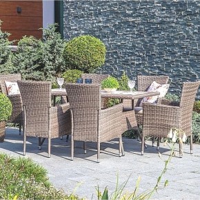Комплект плетеной мебели AFM-195-6Pcs Beige (6+1) в Ревде - revda.mebel24.online | фото 1