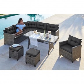 Комплект плетеной мебели AFM-373G Grey в Ревде - revda.mebel24.online | фото 2