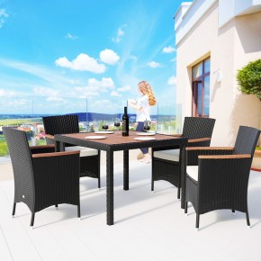 Комплект плетеной мебели  AFM-440 90x90 4Pcs Black (4+1) в Ревде - revda.mebel24.online | фото
