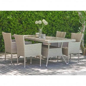 Комплект плетеной мебели AM-196/T196 Beige 4Pcs (4+1) в Ревде - revda.mebel24.online | фото