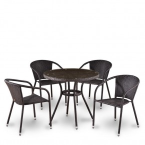 Комплект плетеной мебели T282ANT/Y137C-W53 Brown (4+1) в Ревде - revda.mebel24.online | фото 2
