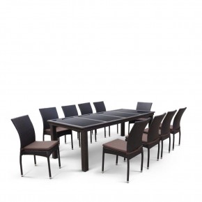 Комплект плетеной мебели T438/Y380A-W53 Brown (10+1) в Ревде - revda.mebel24.online | фото 2