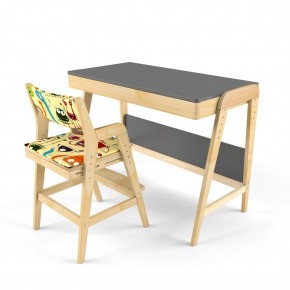 Комплект растущий стол и стул с чехлом 38 попугаев «Вуди» (Серый, Береза, Монстры) в Ревде - revda.mebel24.online | фото