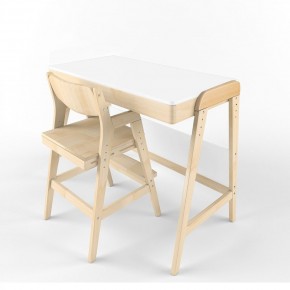 Комплект растущий стол  стул 38 попугаев «Вуди» (Белый, Береза) в Ревде - revda.mebel24.online | фото