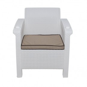 Комплект уличной мебели Yalta Premium Terrace Set (Ялта) белый (+подушки под спину) в Ревде - revda.mebel24.online | фото 6