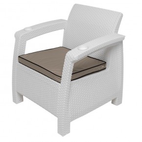 Комплект уличной мебели Yalta Premium Terrace Set (Ялта) белый (+подушки под спину) в Ревде - revda.mebel24.online | фото 7