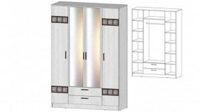 КОСТА-РИКА Шкаф 4-х створчатый (анкор светлый) в Ревде - revda.mebel24.online | фото