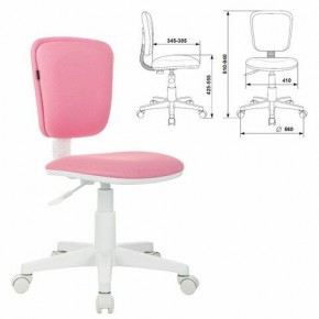 Кресло детское BRABIX "Joy MG-204W", без подлокотников, пластик белый, ткань TW, розовое, 533011 в Ревде - revda.mebel24.online | фото 1