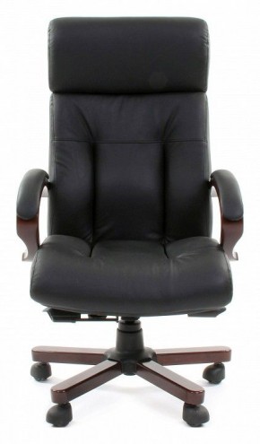 Кресло для руководителя Chairman 421 черный/орех темный, черный в Ревде - revda.mebel24.online | фото 2
