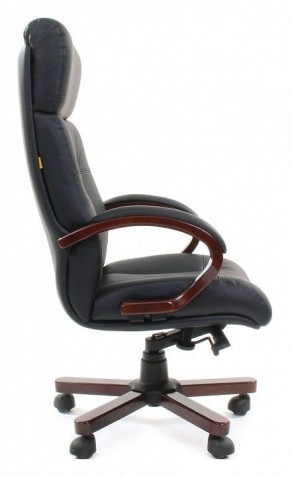 Кресло для руководителя Chairman 421 черный/орех темный, черный в Ревде - revda.mebel24.online | фото 3