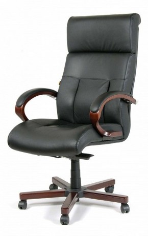Кресло для руководителя Chairman 421 черный/орех темный, черный в Ревде - revda.mebel24.online | фото 7