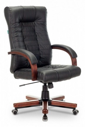 Кресло для руководителя KB-10WALNUT/B/LEATH в Ревде - revda.mebel24.online | фото