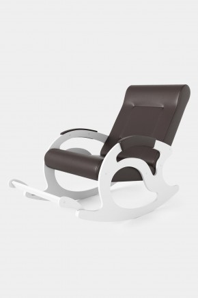 Кресло-качалка Тироль 12-К-В (экокожа/белые) ВЕНГЕ в Ревде - revda.mebel24.online | фото 2