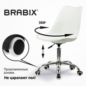 Кресло стул BRABIX "Eames MG-310 CH", хром, пластик белый, экокожа белая, 532923 в Ревде - revda.mebel24.online | фото 7