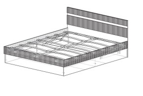 ОЛИВИЯ Кровать 1600 с основанием и ПМ в Ревде - revda.mebel24.online | фото 4