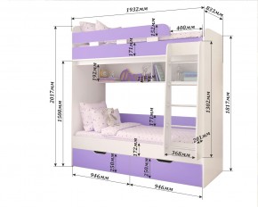 Кровать 2-х ярусная Юниор 5 в Ревде - revda.mebel24.online | фото 2
