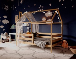 Кровать-домик 80*190 без покраски (без ящиков) в Ревде - revda.mebel24.online | фото