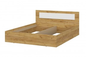 Кровать двойная "Дольче" (Дуб Золотой/Белый) *без основания в Ревде - revda.mebel24.online | фото