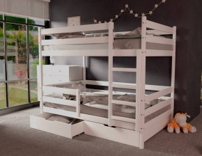 Кровать двухъярусная без крыши 80*190 Белый в Ревде - revda.mebel24.online | фото