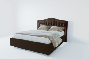 Кровать Калининград с ПМ 1200 (экокожа коричневая) в Ревде - revda.mebel24.online | фото 2