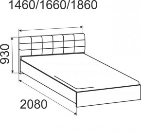 Кровать Лита с подъемным механизмом 1400*2000 в Ревде - revda.mebel24.online | фото 4