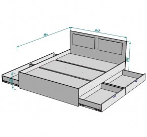 Кровать Ольга L34 (1600) 4 ящика в Ревде - revda.mebel24.online | фото 2