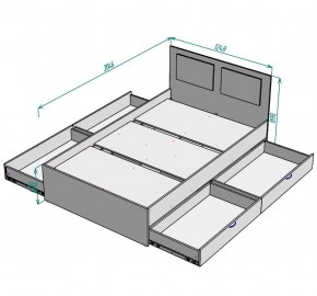 Кровать Ольга L37 (1200) 4 ящика в Ревде - revda.mebel24.online | фото 2