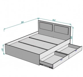 Кровать Ольга L39 (1600) 2 ящика в Ревде - revda.mebel24.online | фото 2