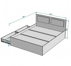 Кровать Ольга L40 (1600) 2 ящика в Ревде - revda.mebel24.online | фото 2