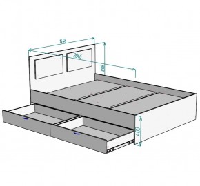 Кровать Ольга L42 (1400) 2 ящика в Ревде - revda.mebel24.online | фото 5