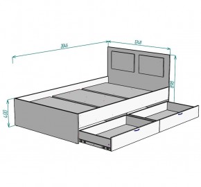 Кровать Ольга L45 (1200) 2 ящика в Ревде - revda.mebel24.online | фото 2