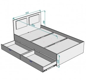 Кровать Ольга L46 (1200) 2 ящика в Ревде - revda.mebel24.online | фото 2