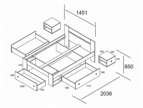 Кровать полутораспальная Стелла 140 СТЛ.132.07М в Ревде - revda.mebel24.online | фото 2