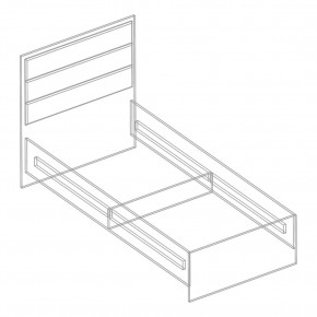 Кровать "Милана" с мягкой спинкой БЕЗ основания 900х2000 в Ревде - revda.mebel24.online | фото 2
