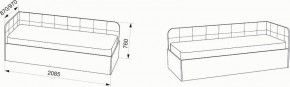 Кровать Зарина угловая Newtone light beige угол правый в Ревде - revda.mebel24.online | фото 4