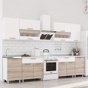 Кухня Айсбери 2.4 м (Белый/Дуб Сонома) в Ревде - revda.mebel24.online | фото