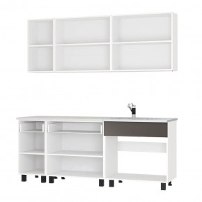 Кухня Дакота 2,0 (бетон пайн/графит) в Ревде - revda.mebel24.online | фото 2