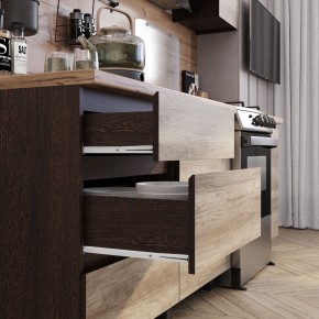 Кухня Энигма 1.6 м (венге/дуб каньон) в Ревде - revda.mebel24.online | фото 2